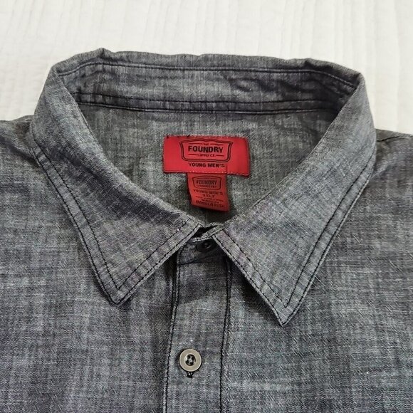 The Foundry Short Sleeve Shirt Men's 3XL Black Button Pockets Workwear EUC LN - Picture 5 of 11